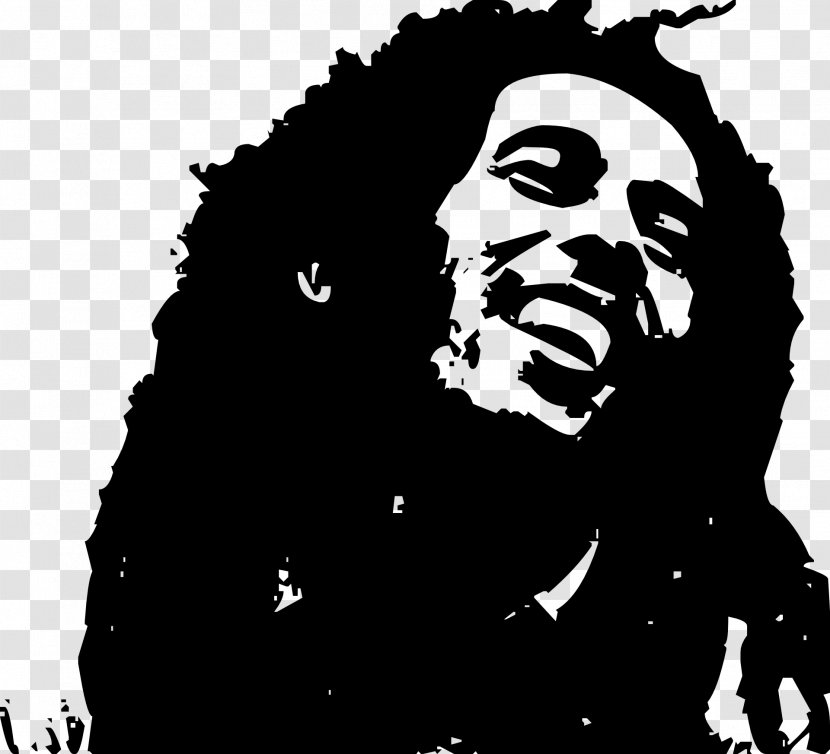 Bob Marley Art Clip - Monochrome Transparent PNG