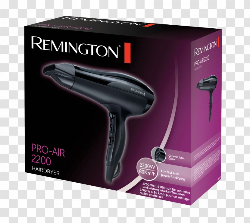 Remington D5215 PRO-Air Shine Hair Dryer Dryers Iron AC 5999 Black - Ac - BLOWER Transparent PNG