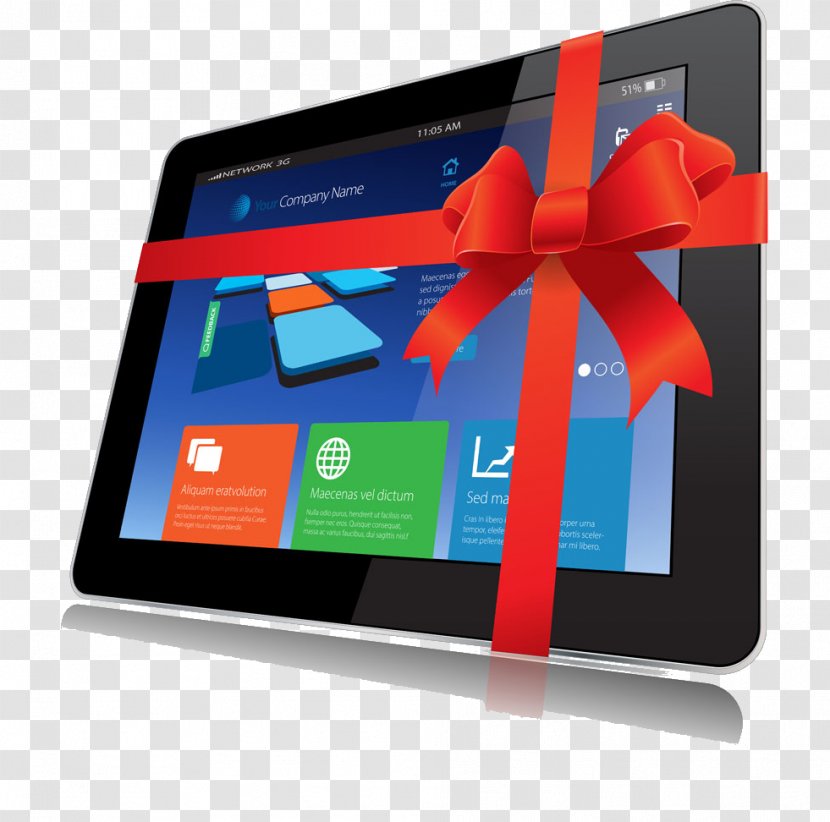 Tablet Computer Gift Mobile Device - Display Advertising Transparent PNG
