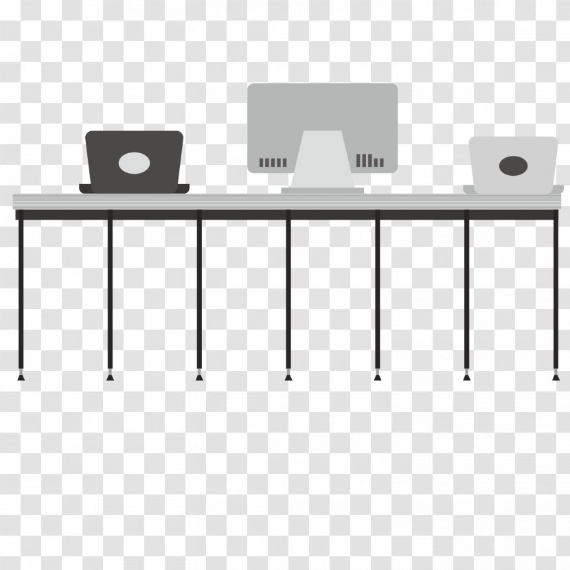 Computer Software Adobe Illustrator - Furniture - Vector Gray Office Cartoon Decoration Transparent PNG