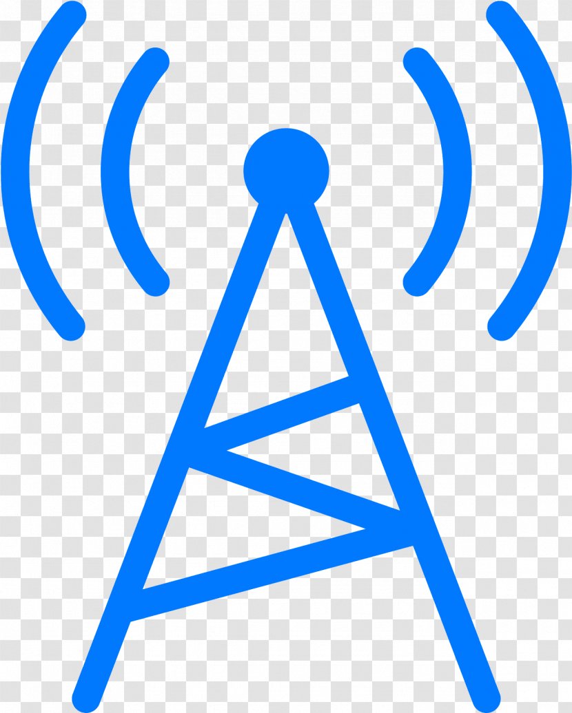 Wave Cartoon - Antenna - Symbol Electric Blue Transparent PNG