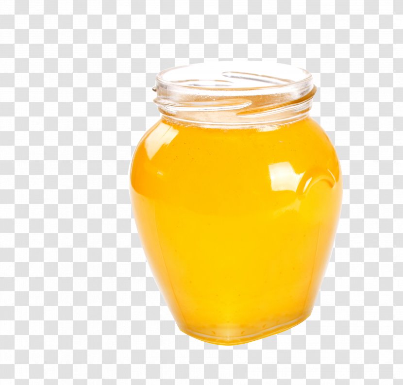 Honey Bee Honeycomb Comb - Orange Juice - Creative Transparent PNG