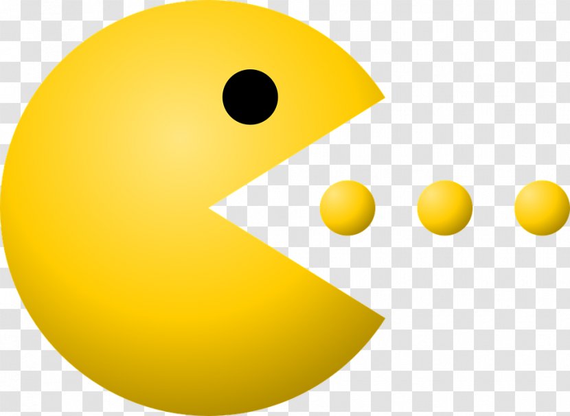Ms. Pac-Man Plus Clip Art - Yellow - GOLD DOTS Transparent PNG