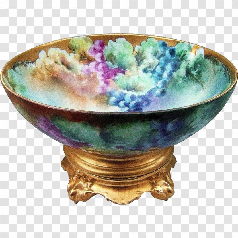 Tableware Ceramic Bowl Plate Porcelain - Hand Painted Grapes Transparent PNG