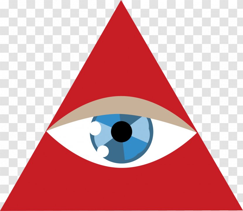 Penrose Triangle Eye Of Providence Clip Art - Red Transparent PNG