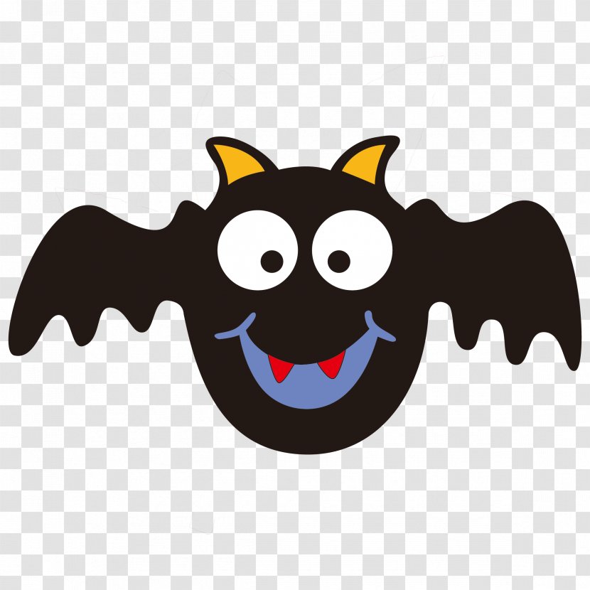 Halloween Adobe Illustrator Clip Art - Fictional Character - Cartoon Bat Transparent PNG