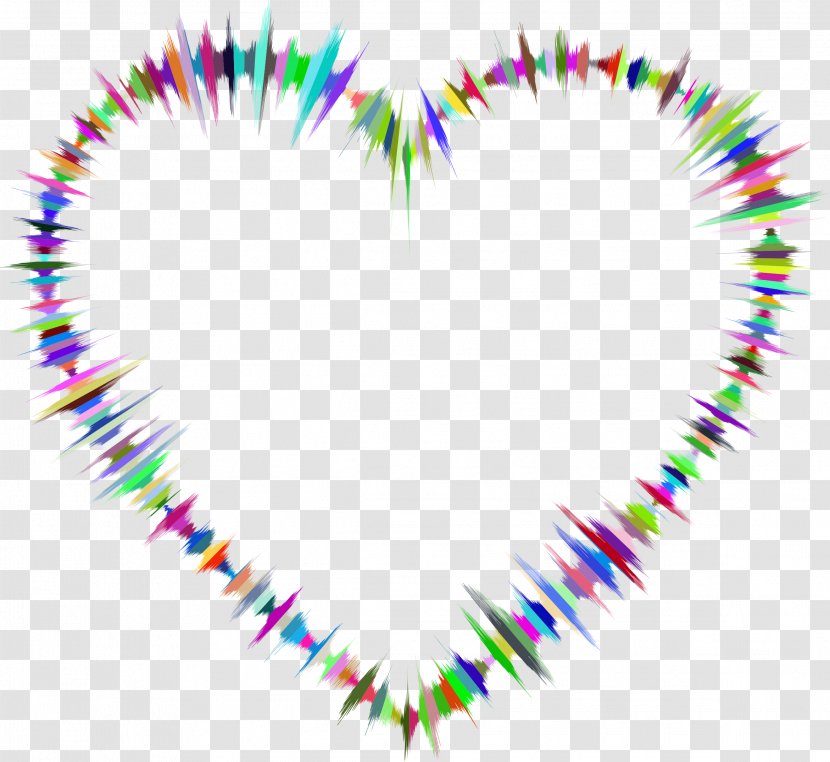 Heart Sounds Wave Clip Art - Frame - Rainbow Transparent PNG