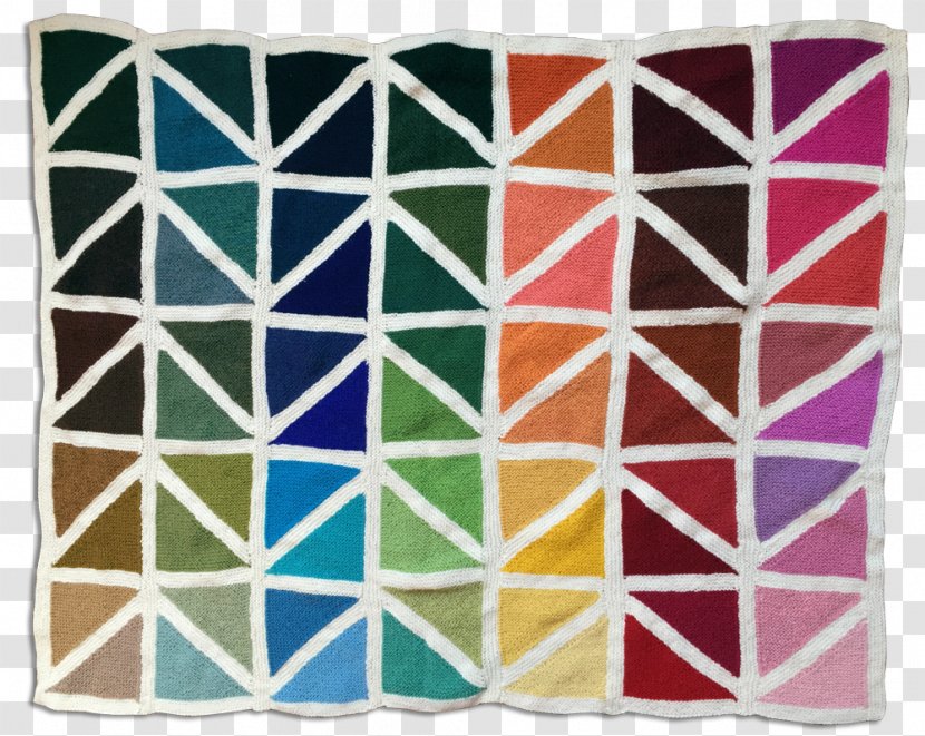 Knitting Pattern Afghan Textile - Triangle Transparent PNG