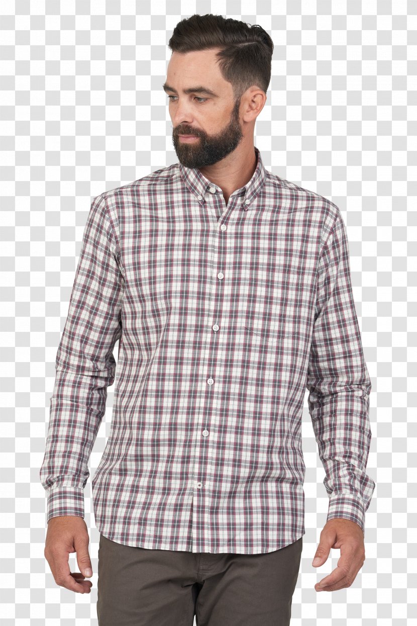 Dress Shirt T-shirt Tartan Jersey Gingham - Beige Gentleman Transparent PNG