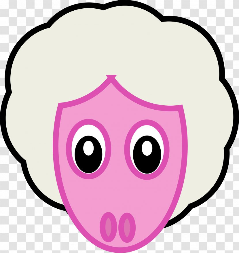 Leicester Longwool Cartoon Clip Art - Nose - Sheep Transparent PNG