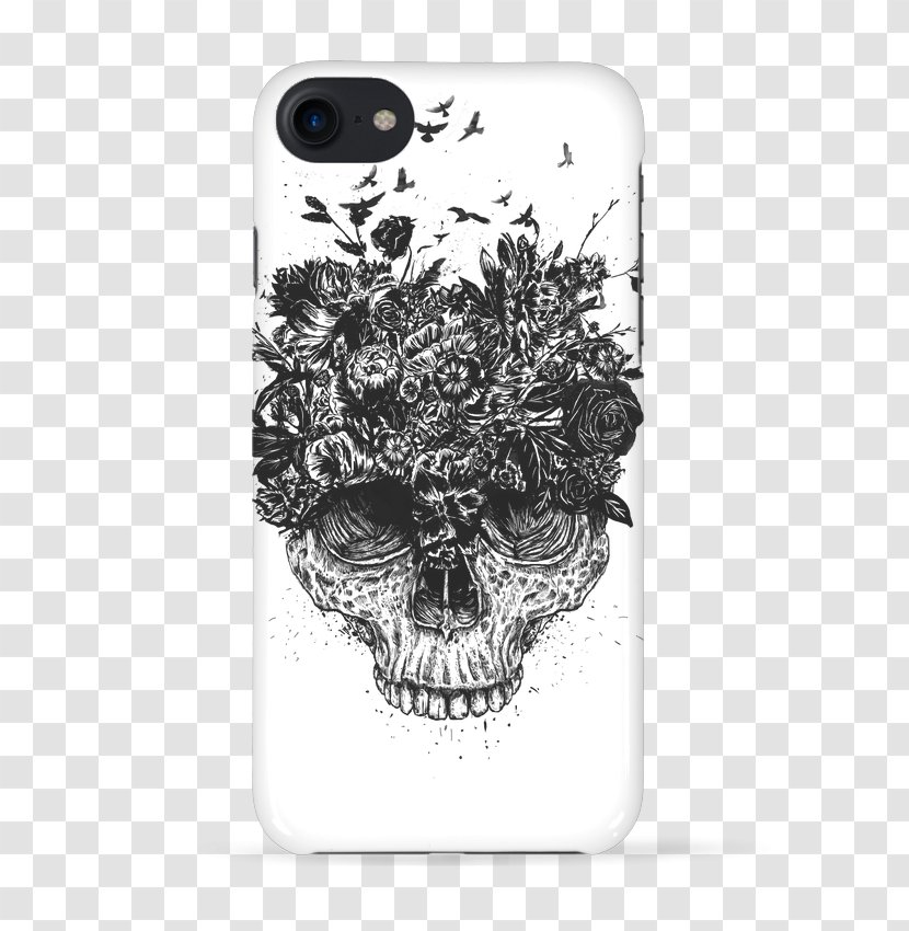 Skull T-shirt Design Samsung Galaxy S8 IPhone X - Throw Pillows - Head Phone Transparent PNG