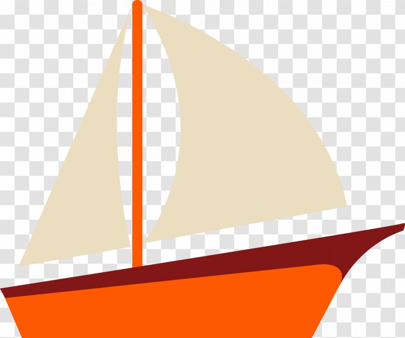 Sail Watercraft - Cargo Ship - Cartoon Boat Vector Transparent PNG