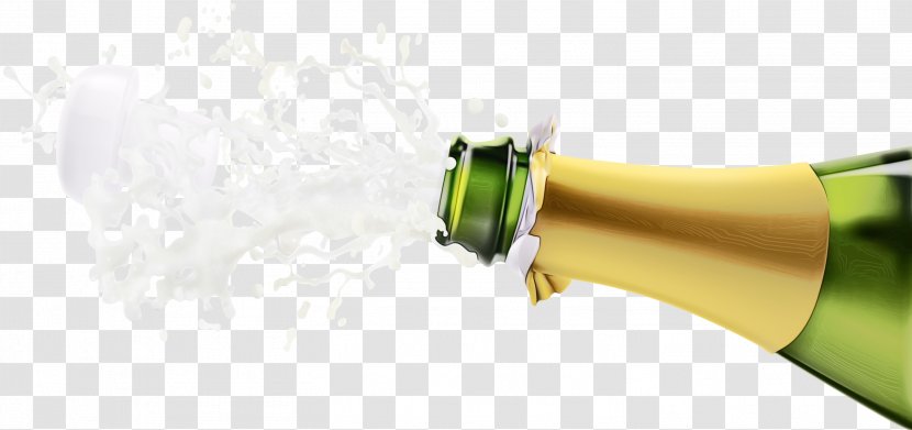 Champagne Bottle - Drink - Yellow Transparent PNG