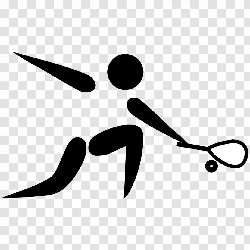 Squash Sport Olympic Games 2014 Commonwealth Pictogram - Black - Tennis Transparent PNG