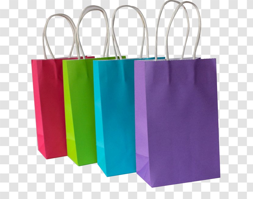 Paper Bag Kraft Shopping Bags & Trolleys Gift Wrapping - Magenta Transparent PNG
