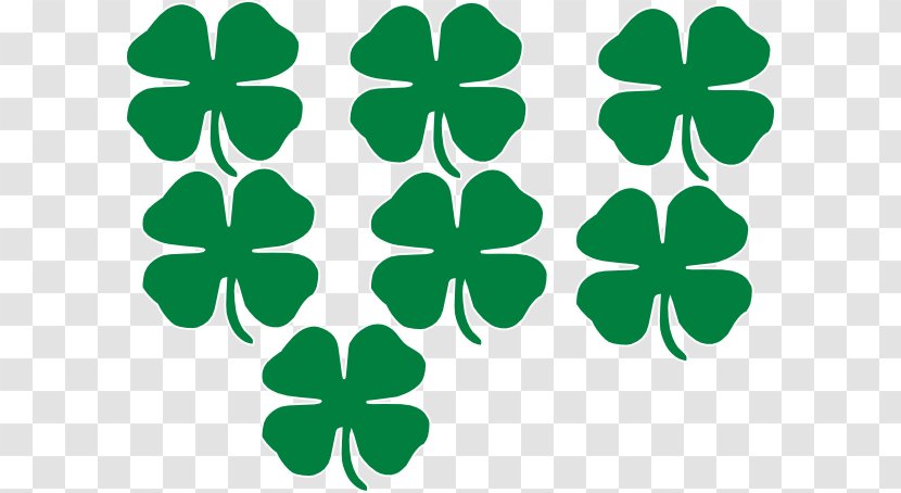 Shamrock Saint Patrick's Day Four-leaf Clover Clip Art - Grass - Shamrocks Transparent PNG