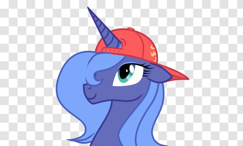 Princess Luna Pony Derpy Hooves Winged Unicorn - Blue - Full Mink Baseball Cap Transparent PNG
