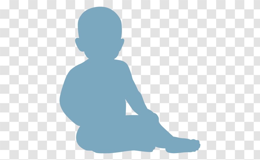 Silhouette Sitting Infant Child Drawing - Tree - Baby Vector Transparent PNG