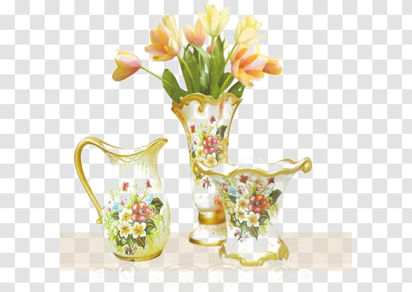 Floral Design Vase Crock - Designer - Vases Of Various Shapes Transparent PNG