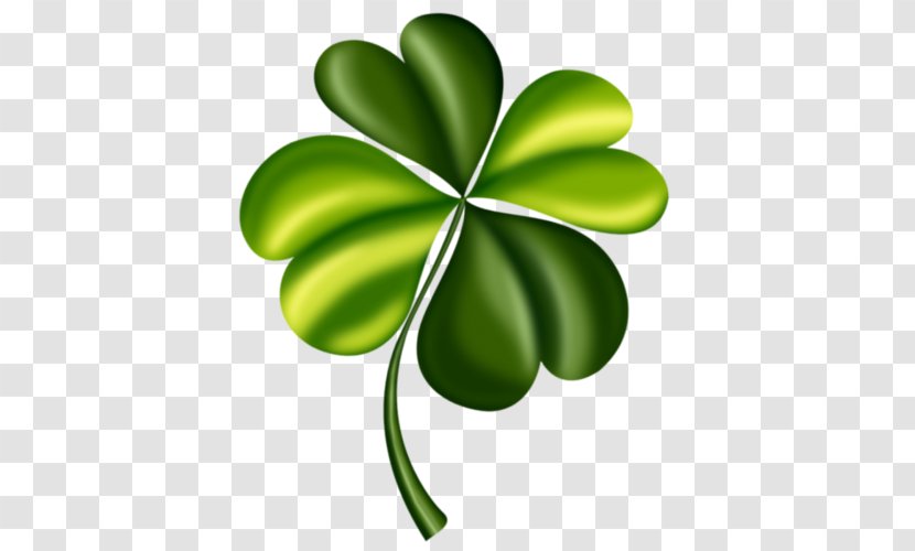 Four-leaf Clover Shamrock Saint Patrick's Day Clip Art - Plant Stem Transparent PNG