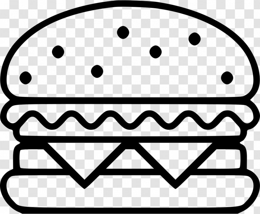 Hamburger Clip Art - Black - Burger Icon Transparent PNG