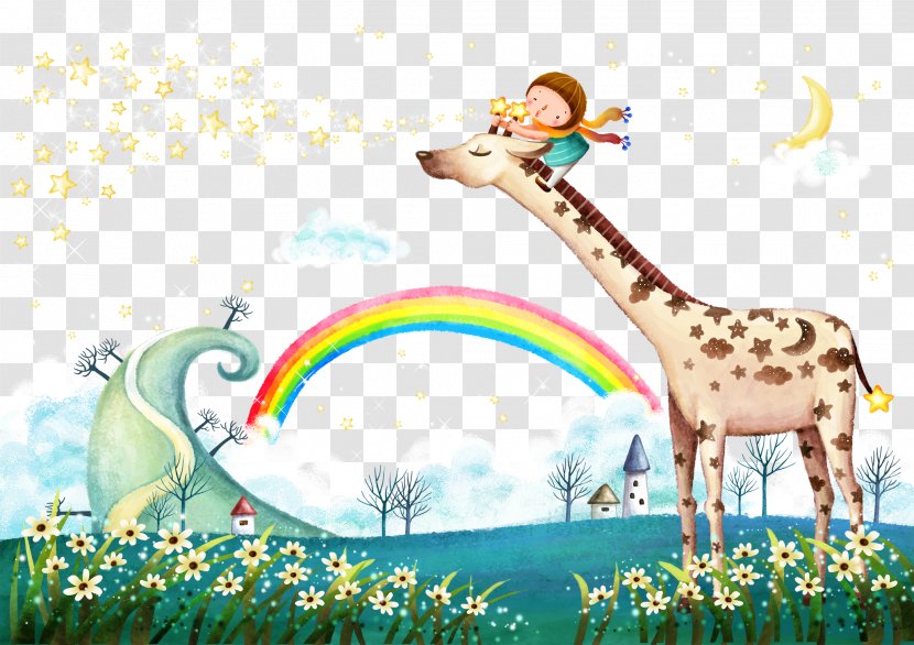 Image Design Illustration Vector Graphics - Art - Baby Giraffe Transparent PNG