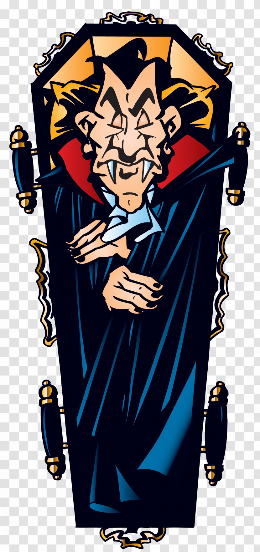 Count Dracula Coffin Vampire Halloween Film Series Clip Art - Image Transparent PNG