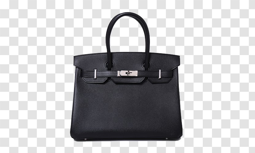 Chanel Hermxe8s Birkin Bag Handbag - White - Black Women's Transparent PNG