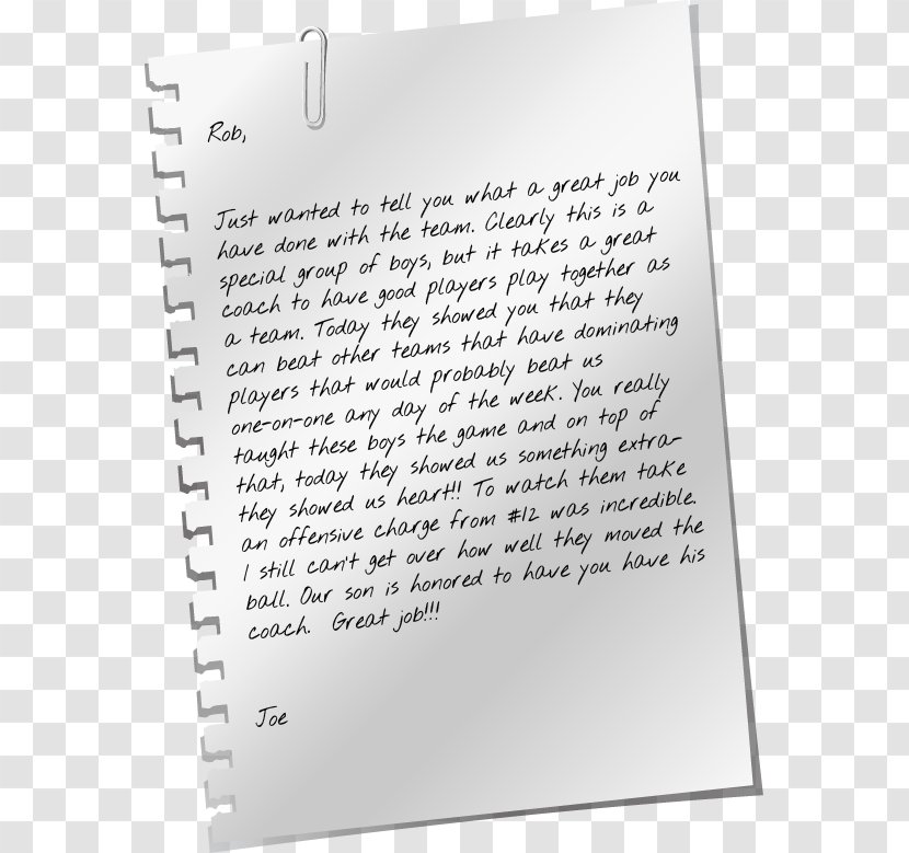 Document Handwriting Notebook - Text Transparent PNG