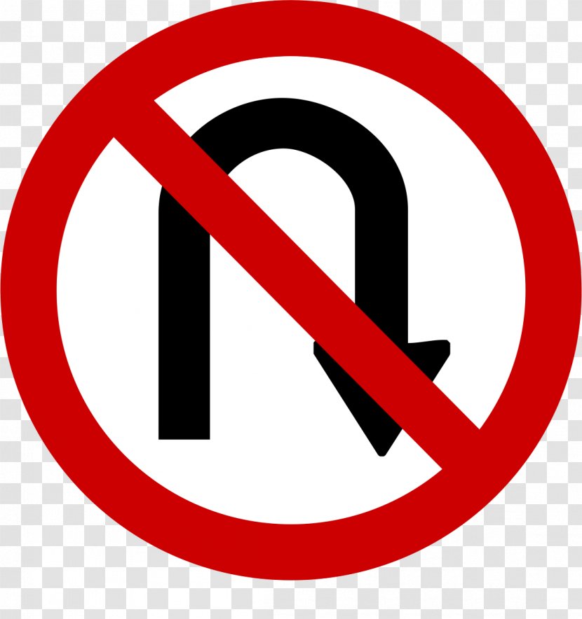 U-turn Traffic Sign Road Signs In Singapore Regulatory - Logo Transparent PNG