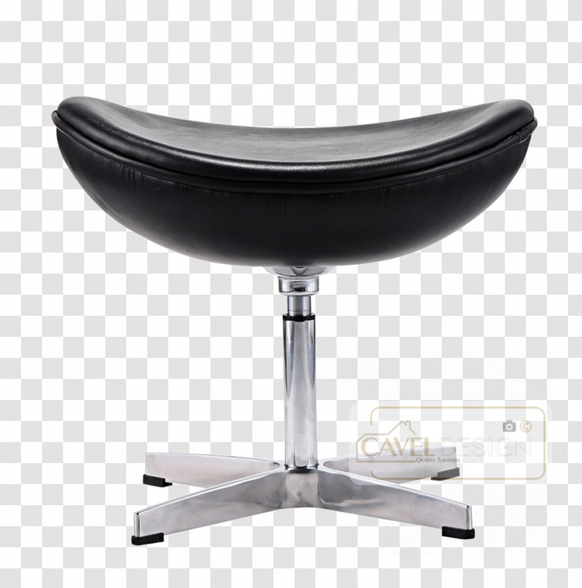 Egg Eames Lounge Chair Footstool - Industrial Design - Black Transparent PNG