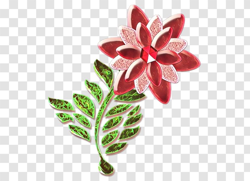 Pink Flower Cartoon - Red - Geranium Cut Flowers Transparent PNG