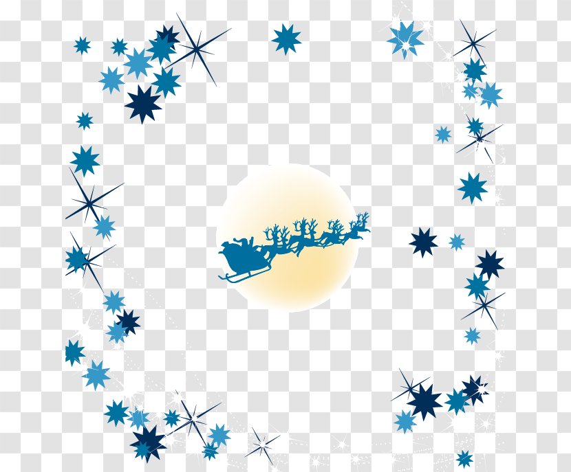 Blue Sled Designer - Star - Free Vector Snowflake Decorative Pattern Buckle Material Transparent PNG