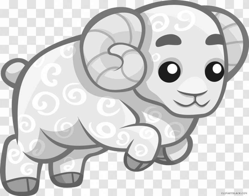 Clip Art Cartoon Sheep Image - Watercolor Transparent PNG