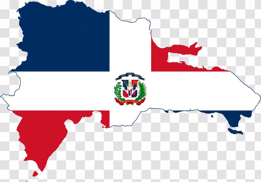 Flag Of The Dominican Republic - Area - Map Transparent PNG