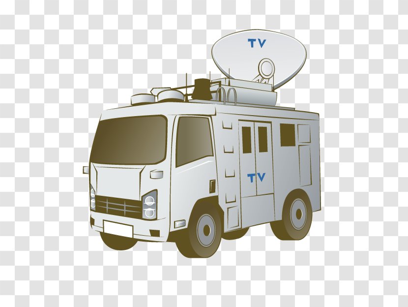 News Television Channel OB-buss - Mode Of Transport - Cartoon Car Radio Transparent PNG