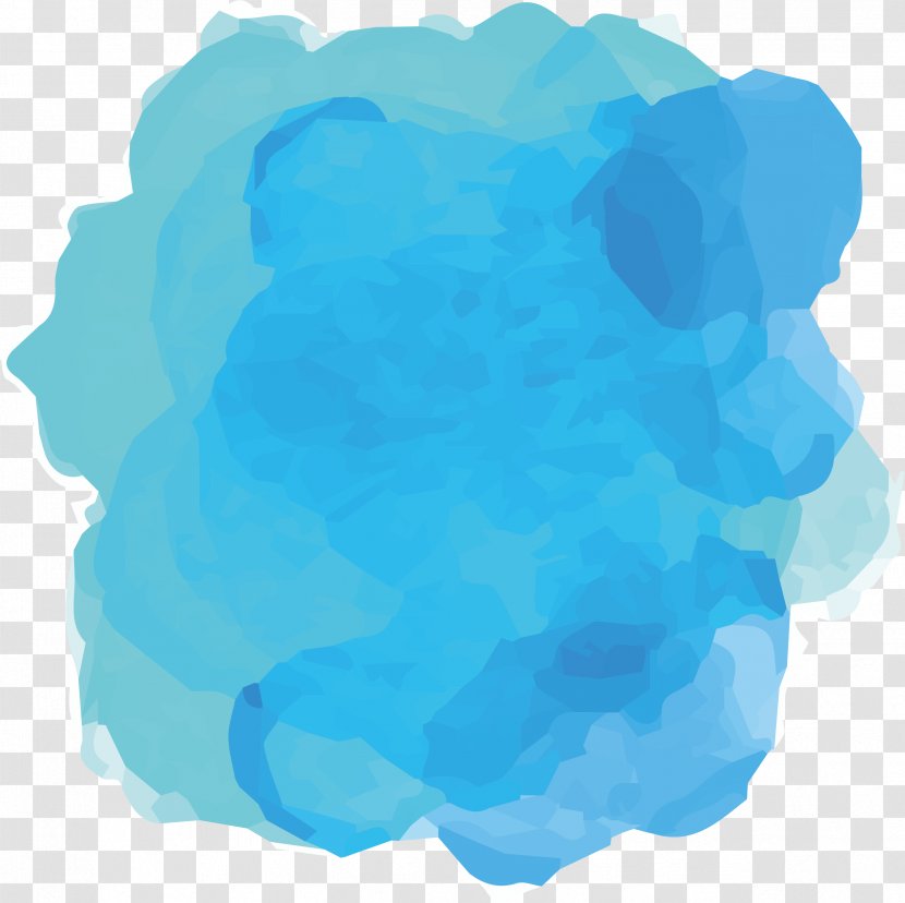 Sky Blue Watercolor Brush - Frame Transparent PNG
