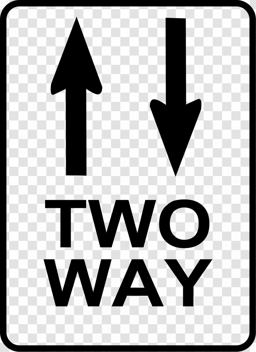 Traffic Sign One-way Two-way Street Road - Direction Position Or Indication Transparent PNG