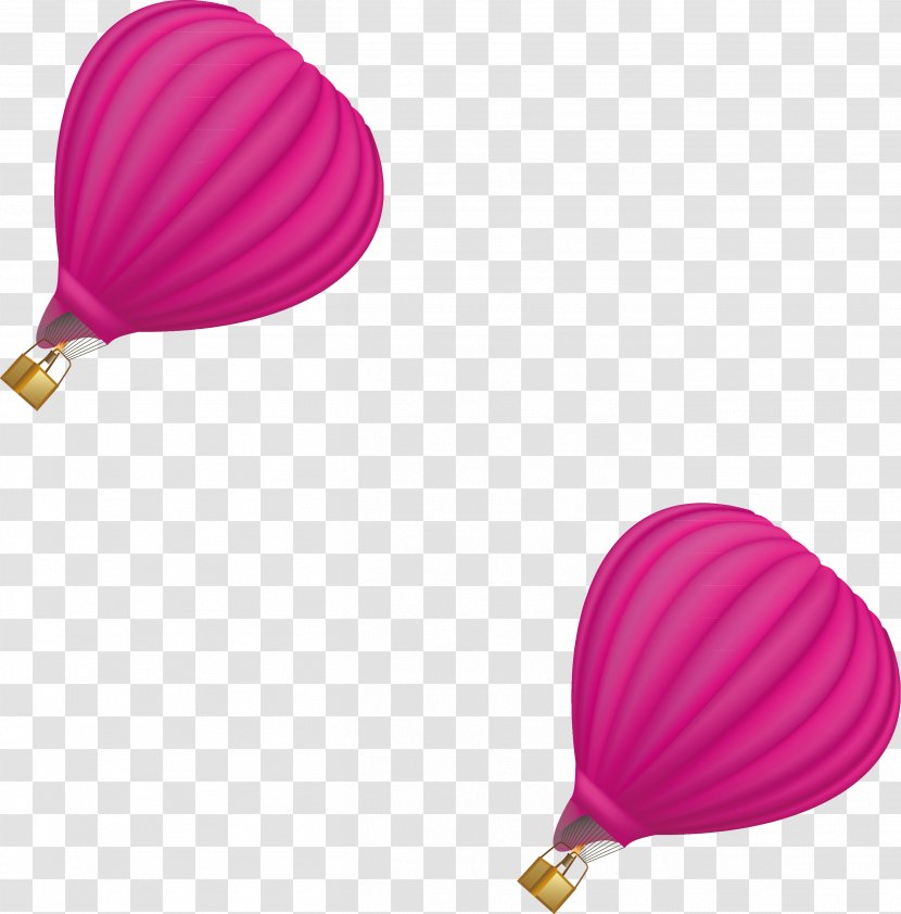 Hot Air Balloon Designer - Pink - Decoration Design Vector Transparent PNG