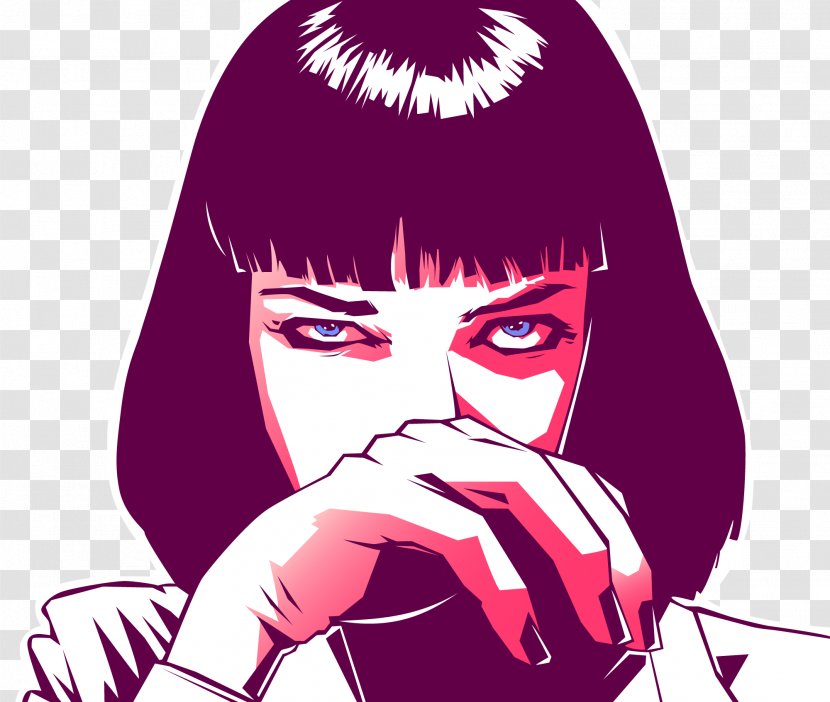 Mia Wallace Pop Art Drawing Poster - Heart - Dope Transparent PNG