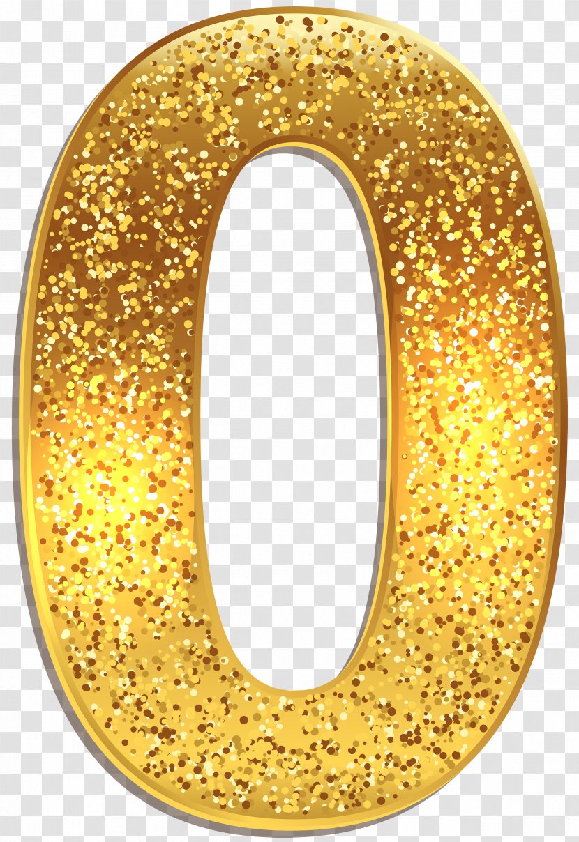 0 Number Clip Art - Material - Zero Gold Shining Image Transparent PNG