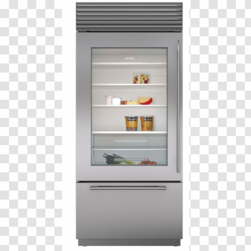Refrigerator Window Sub-Zero Door Freezers - Furniture Transparent PNG