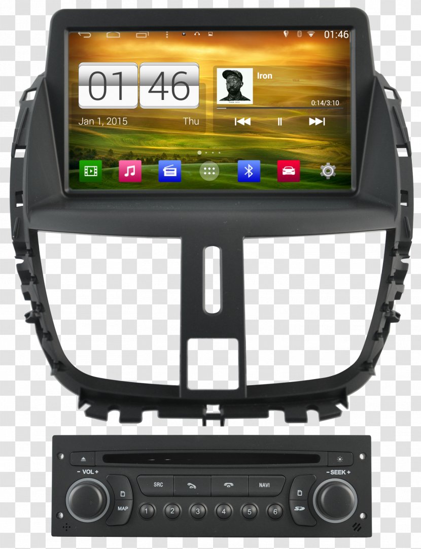Peugeot 207 206 Car GPS Navigation Systems - Electronics Transparent PNG
