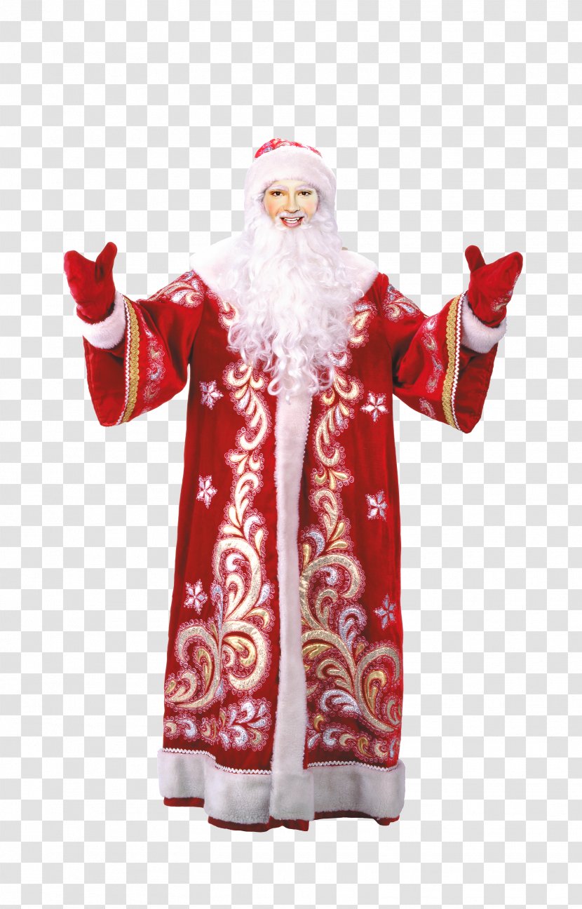 Santa Claus Ded Moroz Snegurochka Christmas Ornament Costume Transparent PNG
