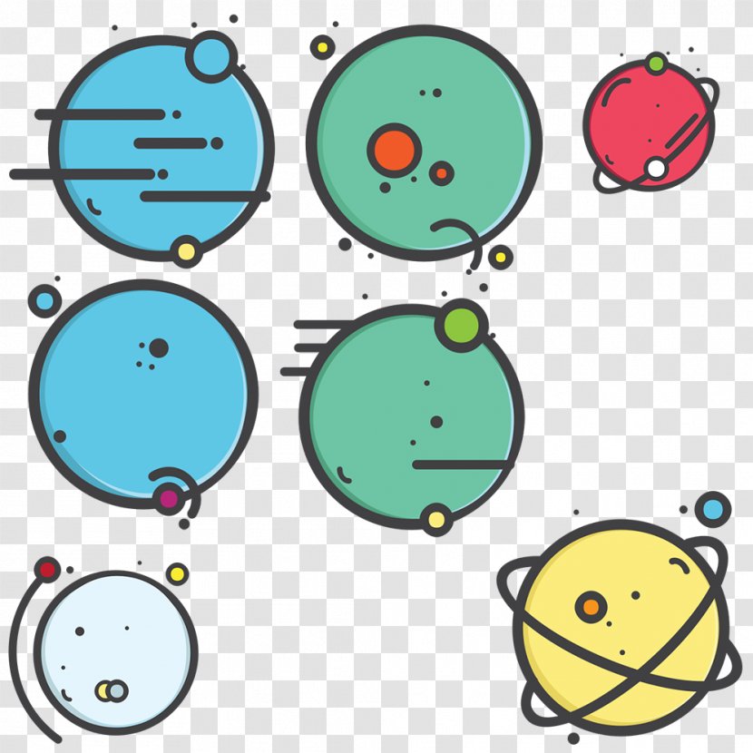 Planet Android Icon - Solar System - Cute Seven Planets Collection Transparent PNG