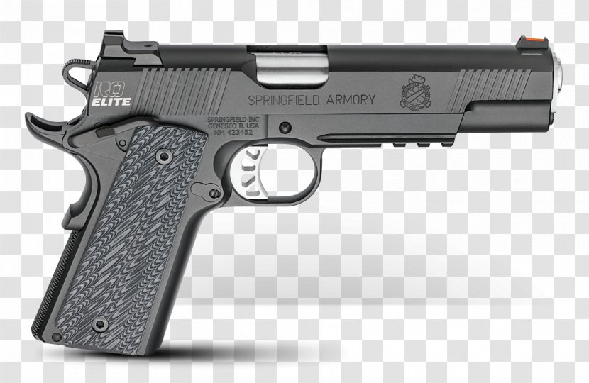 Springfield Armory M1911 Pistol Firearm .45 ACP - Automatic Colt - Handgun Transparent PNG