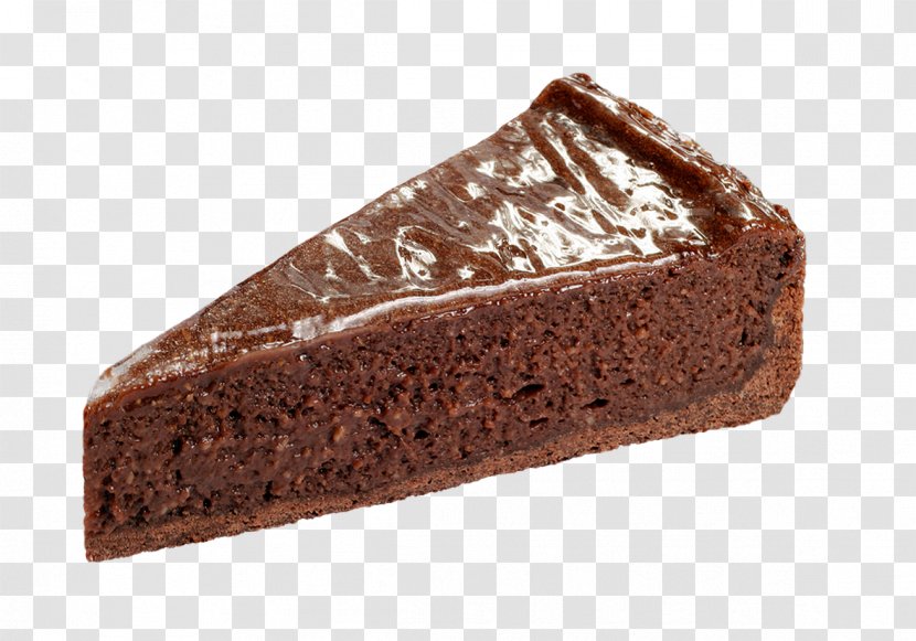 Chocolate Brownie Sachertorte Flourless Cake Torta Caprese - Fudge Transparent PNG