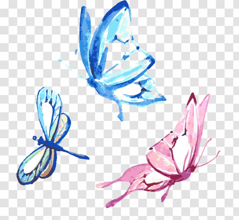 Butterfly Watercolor Painting - Poster Transparent PNG