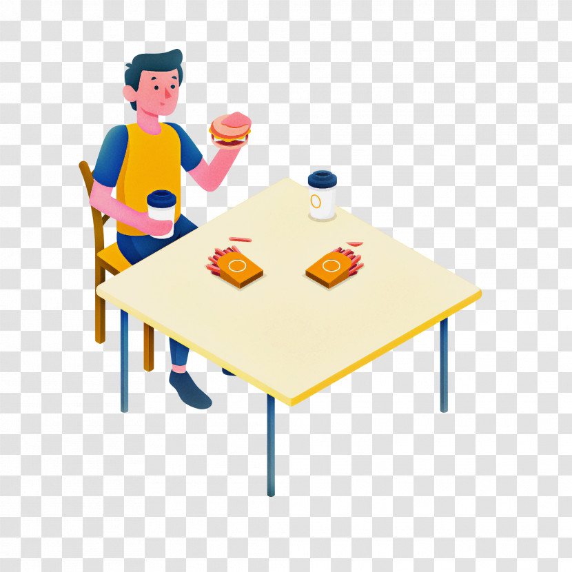 Table Cartoon Entertainment Chair Drawing Transparent PNG