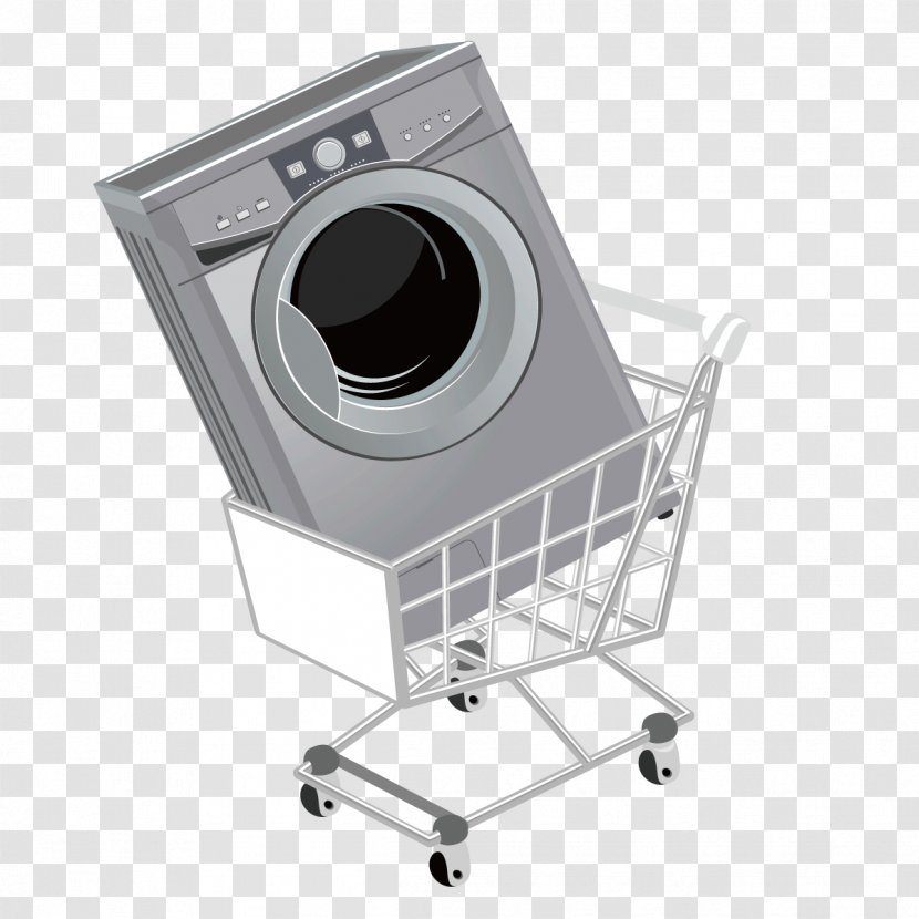 Shopping Cart Stock Illustration - Vecteur - Vector Washing Machine Transparent PNG